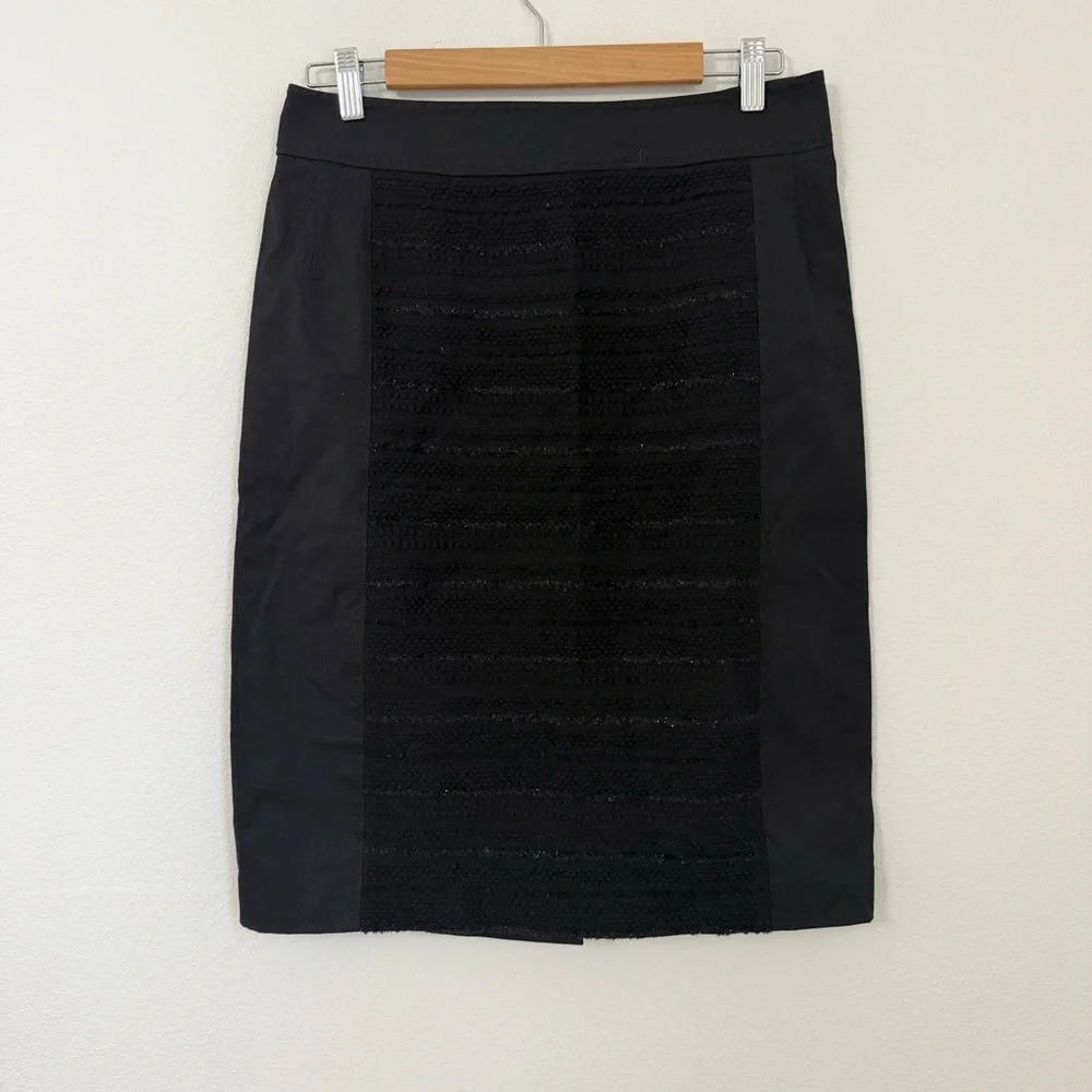 Tory Burch Wool Cotton Classic Pencil Women's Black Skirt Career Wear Office 8